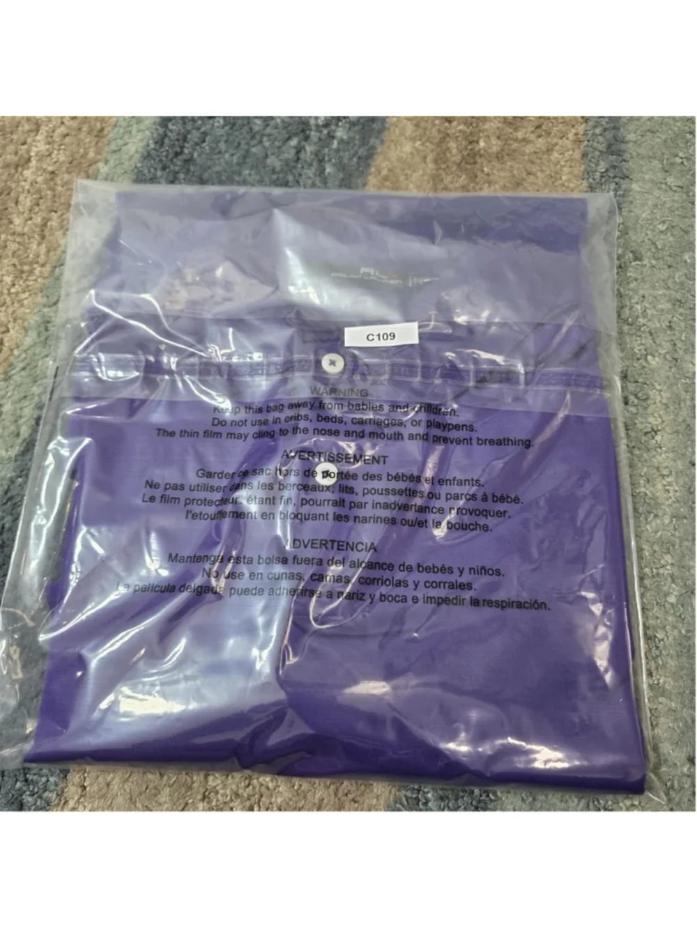 RLX Ralph Lauren Polo Shirt Men’s L Emerald Hills Purple